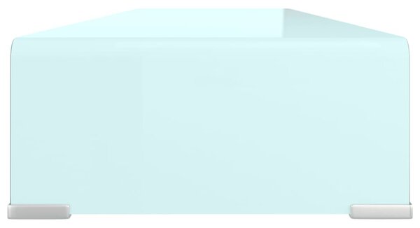 Zöld üveg TV állvány/monitor magasító 100 x 30 x 13 cm