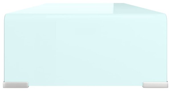 Zöld üveg TV állvány/monitor magasító 70 x 30 x 13 cm