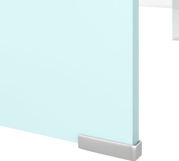 Zöld üveg TV állvány/monitor magasító 110 x 30 x 13 cm
