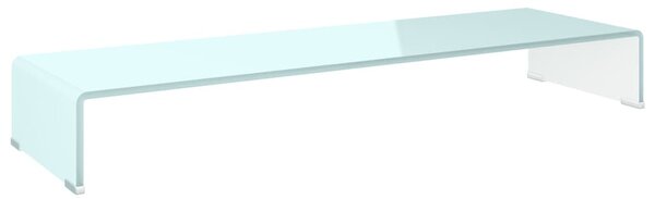 Zöld üveg TV állvány/monitor magasító 100 x 30 x 13 cm