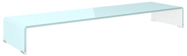 Zöld üveg TV állvány/monitor magasító 110 x 30 x 13 cm