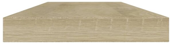 4 db sonoma tölgy színű szerelt fa könyvespolc 40 x 10 x 1,5 cm