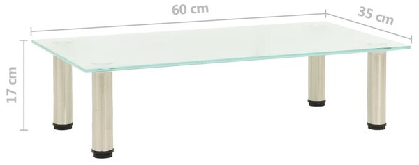 Edzett tejüveg TV-állvány 60 x 35 x 17 cm