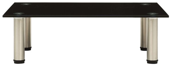 322761 TV Stand Black 60x35x17 cm Tempered Glass