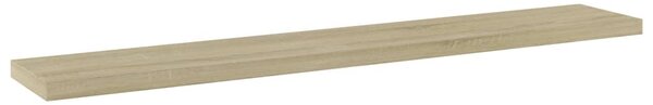 4 db sonoma-tölgy színű forgácslap könyvespolc 60 x 10 x 1,5 cm
