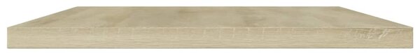 4 db sonoma-tölgy színű forgácslap könyvespolc 60 x 20 x 1,5 cm