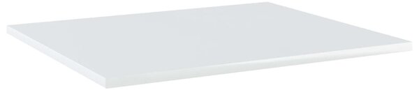 8 db magasfényű fehér forgácslap könyvespolc 60 x 50 x 1,5 cm