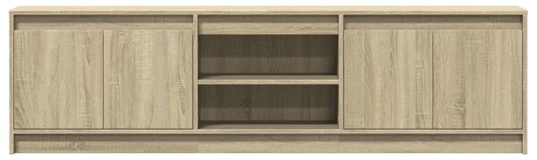 Sonoma tölgy színű szerelt fa LED-es TV-szekrény 180x34x50 cm