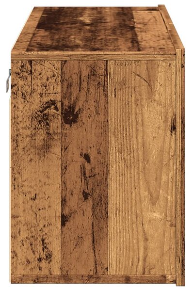 Antik fa színű falra szerelhető TV-szekrény 80 x 30 x 41 cm