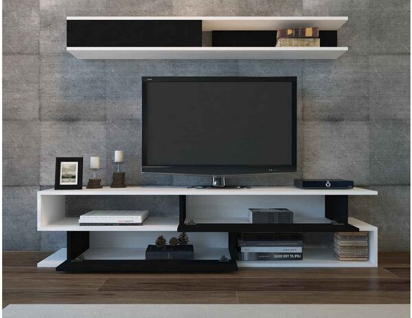 Design TV szekrény szett Brielle fehér / fekete