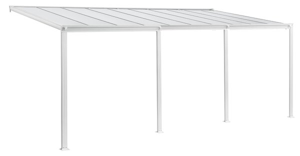 Alumínium tető ,,Borneo" 4x3m, fehér/átlátszó