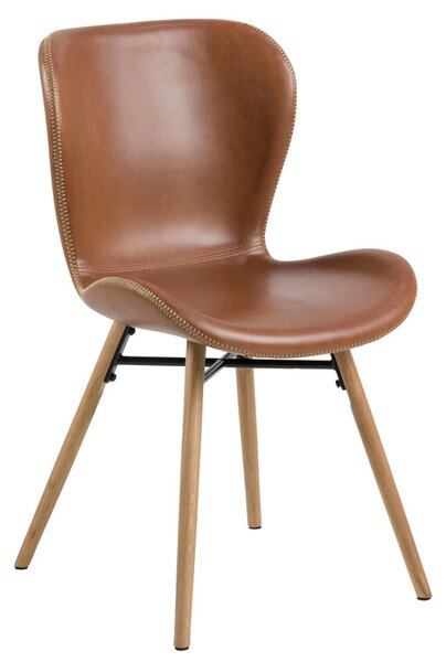 Batilda design szék, brandy textilbőr