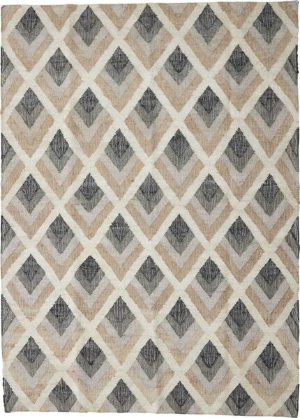 Juska szőnyeg, 170x240 cm, fekete-fehér