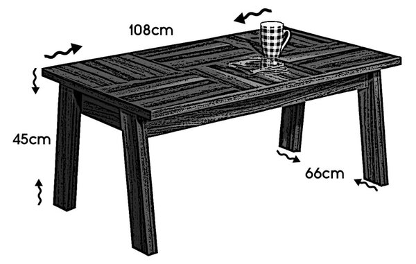 Story dohányzóasztal, 108 cm