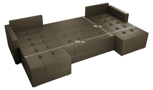 KONDELA Univerzális ülőgarnitúra, barna, DUAN U UNI
