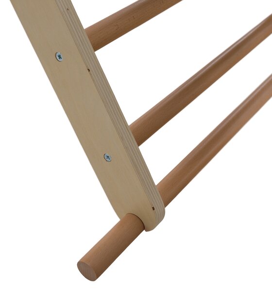 KONDELA Montessori Pikler-háromszög 3 az 1-ben, természetes/színes, OPRIN