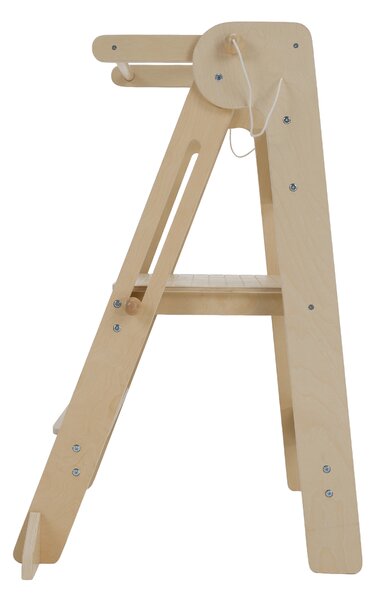 KONDELA Montessori összecsukható tanulótorony, természetes, URIAN