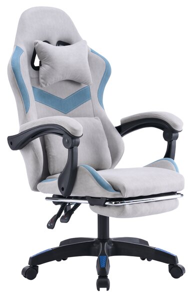 KONDELA Irodai/gamer szék, szürke/kék, ZODIA