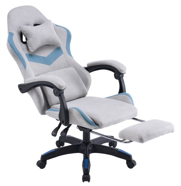 KONDELA Irodai/gamer szék, szürke/kék, ZODIA