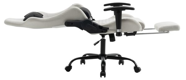 KONDELA Irodai/gamer szék, fehér/fekete, teherbírás 150 kg, PAPIBAS