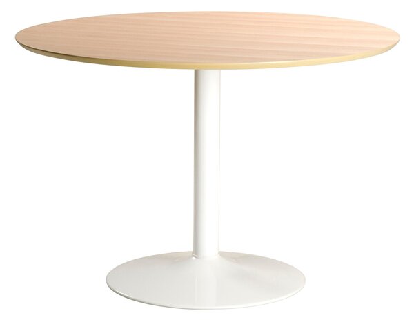 Asztal Oakland 769Világos tölgy, Fehér, 74cm, Közepes sűrűségű farostlemez, Fém