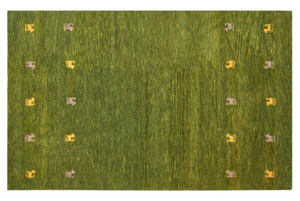 Zöld gyapjúszőnyeg 140 x 200 cm YULAFI