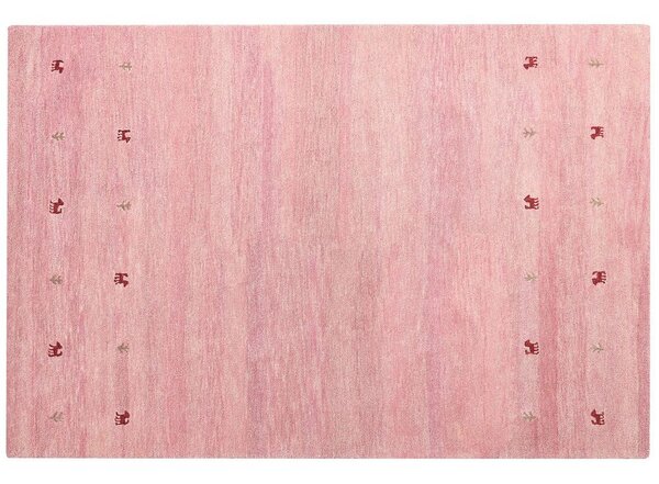 Rózsaszín gyapjúszőnyeg 200 x 300 cm YULAFI