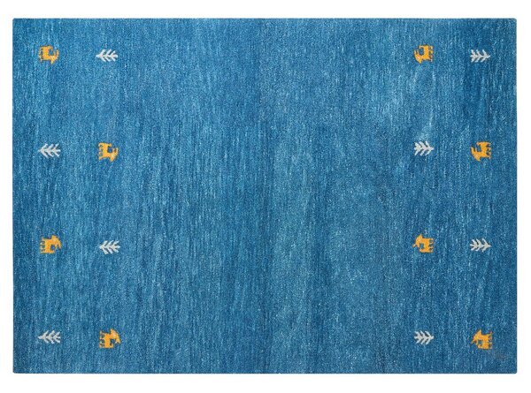 Kék gyapjúszőnyeg 140 x 200 cm CALTI