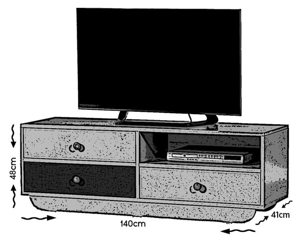 Casablanca TV-állvány, 140 cm