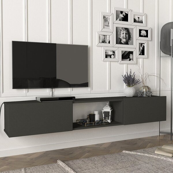 TV szekrény Paltamo 180x31x29,5 cm antracit [en.casa]