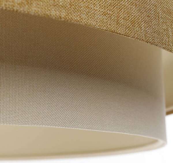 Maco Design Boho Elegant függőlámpa, bézs/krém, Ø 60 cm, textil, dimmelhető, Krém / borostyánsárga, Nappali / Étkező, Textil / szövet / selyem