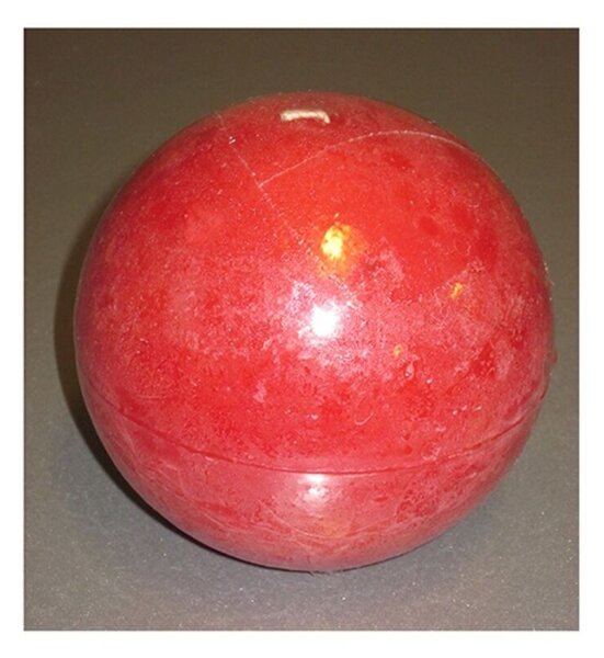 Ball gömbgyertya, piros, 7cm