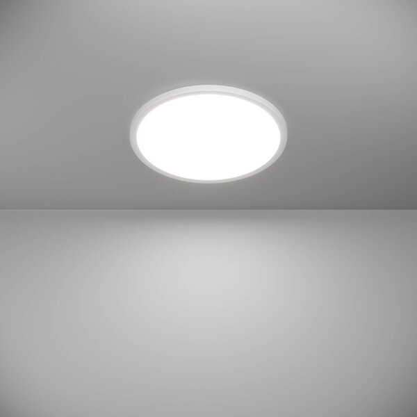 EGLO connect LED-es mennyezeti lámpa Rovito-Z, fehér, Ø 39 cm, dimmelhető, Fehér / opál, Nappali / Étkező, Műanyag