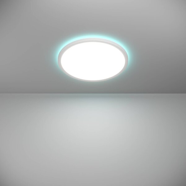EGLO connect LED-es mennyezeti lámpa Rovito-Z, fehér, Ø 39 cm, dimmelhető, Fehér / opál, Nappali / Étkező, Műanyag