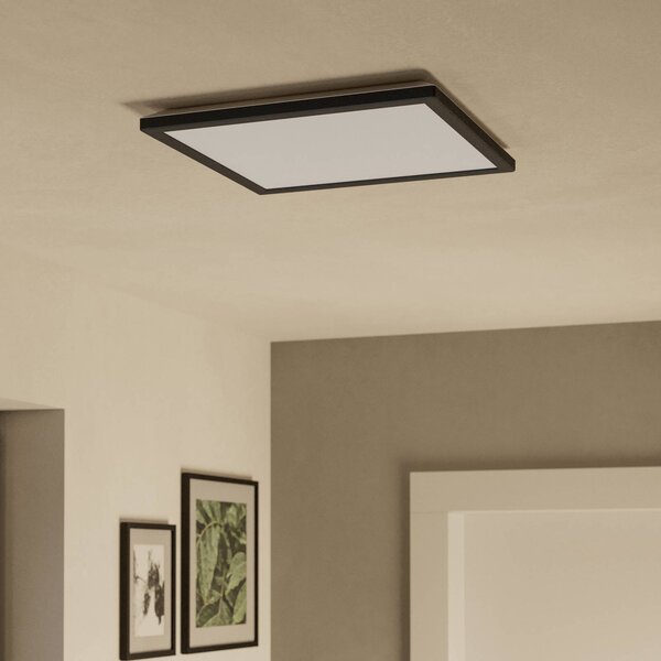EGLO connect LED mennyezeti lámpa Rovito-Z, fekete, 39 x cm, dimmelhető, Fekete, Nappali / Étkező, Műanyag