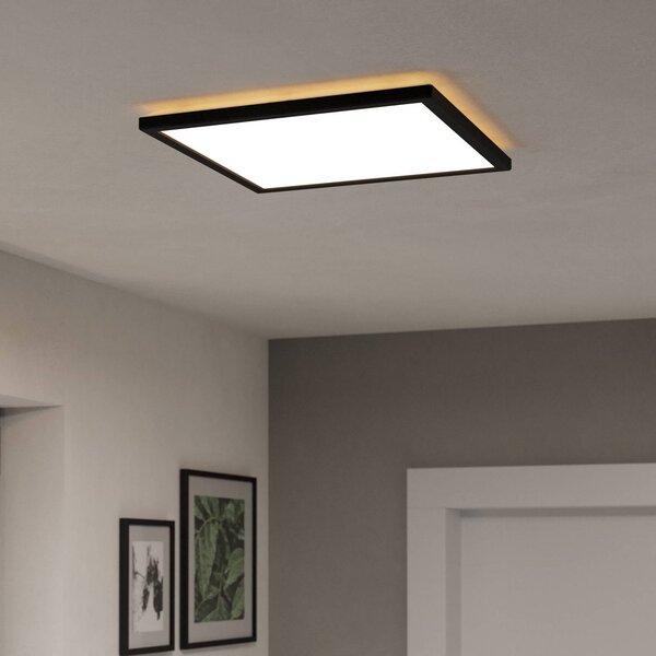 EGLO connect LED mennyezeti lámpa Rovito-Z, fekete, 39 x cm, dimmelhető, Fekete, Nappali / Étkező, Műanyag
