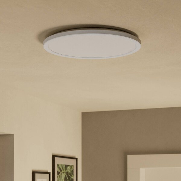 EGLO connect LED-es mennyezeti lámpa Rovito-Z, fehér, Ø 39 cm, dimmelhető, Fehér / opál, Nappali / Étkező, Műanyag