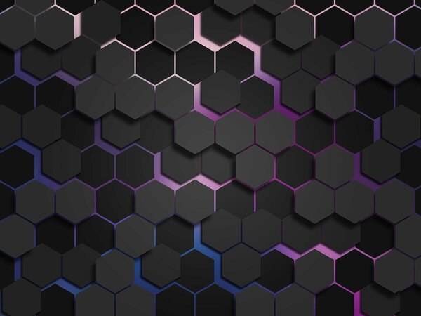 Fotótapéta Fekete hatszögek csoportja, 3D fotótapéta, Népszerű fotótapéta, u79935 - Tapeko.hu