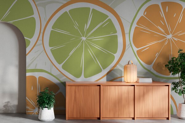 Fotótapéta Színes citrusfélék mintás design, Modern fotótapéta, Modern fotótapéta, w00725v1 - Muralas.hu