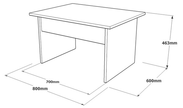 Dohányzóasztal, 80 cm – Vs2-Cga