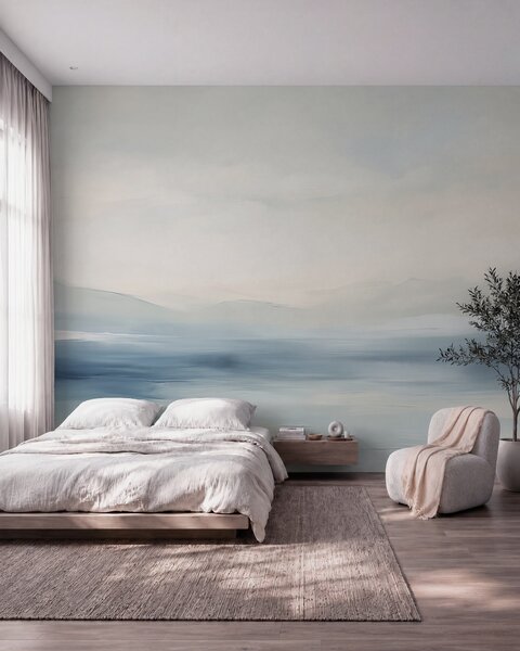 Fotótapéta Minimalista tengeri tájkép, Fotótapéta akvarell, w02409 : Uwalls.hu