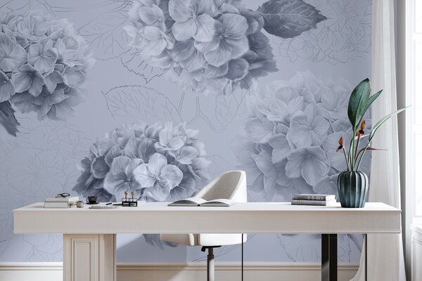 Fotótapéta Virágok csoportja világos háttéren, Modern fotótapéta, Modern fotótapéta, w07942v2 - Muralas.hu