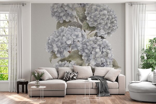 Fotótapéta Elegáns hortenziák lágy egyszínűségben, Modern fotótapéta, Modern fotótapéta, w08176 - Muralas.hu