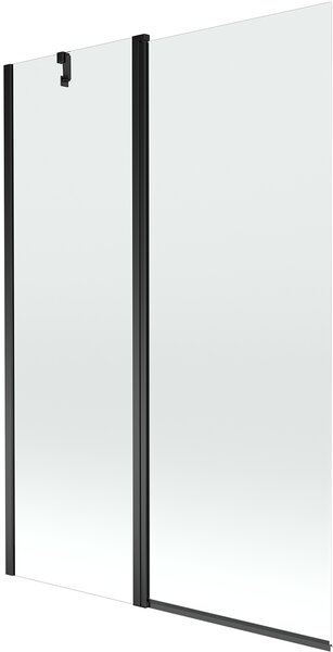 Mexen Flip, 1 szárnyas kádparaván 120 x 150 cm, 6 mm átlátszó üveg, fekete profil, 894-120-101-70-00
