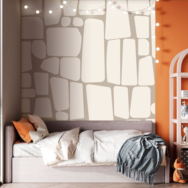 Fotótapéta Fehér és barna téglalapok, Modern fotótapéta, Modern fotótapéta, w08295 - Muralas.hu