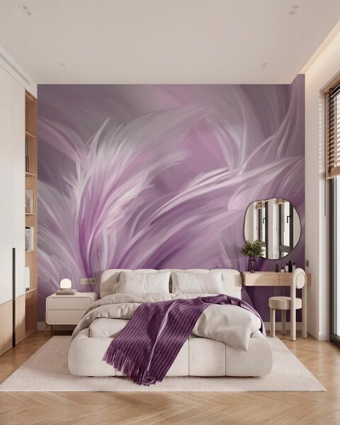 Fotótapéta Elegáns tollak lila árnyalatokban, Fotótapéta absztrakt, w05658v2 : Uwalls.hu