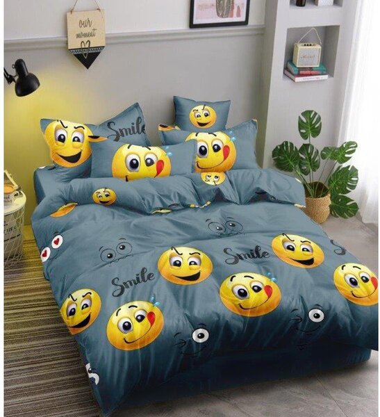 Mikroszálas ágyneműhuzat EMOJI KINYÚJTOTT nyelvvel szürke Ágyneműhuzat mérete: 70 x 90 cm | 140 x 220 cm