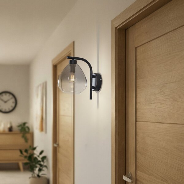 Fali Lámpa Lindby, Pendura, dimmable, Szürke, Étkező, Üveg, Modern