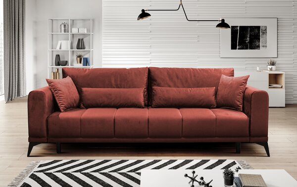 KONDELA Szétnyitható kanapé, terrakotta, GRACE BIG SOFA