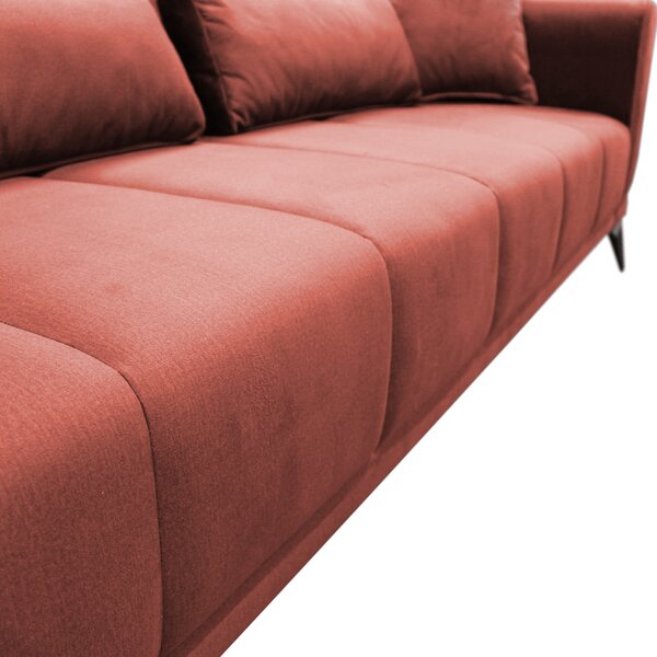 KONDELA Szétnyitható kanapé, terrakotta, GRACE BIG SOFA
